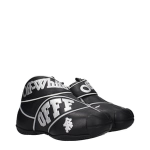 Zapatillas Altas de Cuero Negro Off-White