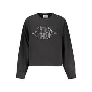 Sudadera de mujer de algodón negro Pepe Jeans