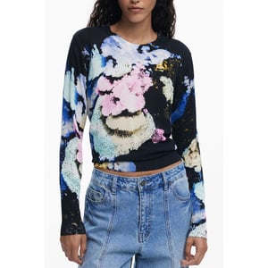 Desigual Nero Jersey de Viscosa para Mujeres