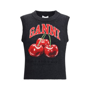 Sudadera de lana negra Ganni