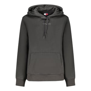 Sudadera con capucha negra de algodón para mujer Tommy Hilfiger