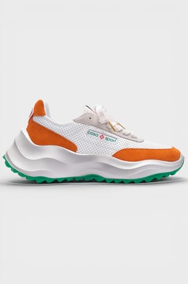 Zapatillas Casablanca Atlantis Con Detalle Naranja Y Blanco