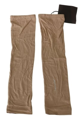 Mangas Largas Beige de Punto Elástico