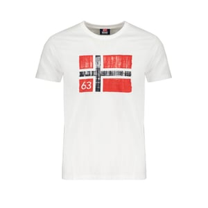 Noruega 1963 Camiseta de Algodón Blanca para Hombre