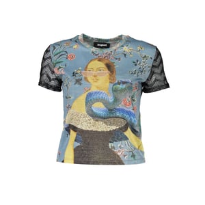 Desigual Azzurro Camiseta de Poliéster para Mujer
