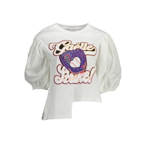 Gaelle Paris Camiseta de Algodón Blanca para Mujeres