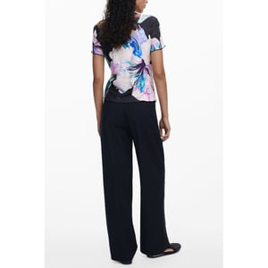 Camiseta de mujer de poliéster negra Desigual