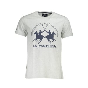 La Martina Camiseta de Algodón Grigia para Hombre