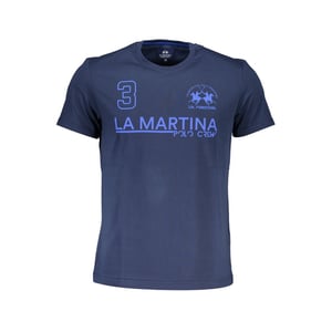 La Martina Camiseta de Algodón Azul para Hombre
