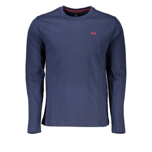 La Martina Camiseta Azul Real con Cuello Redondo Bordada