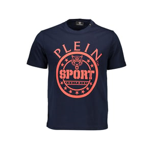 Camiseta de algodón azul para hombre Plein Sport