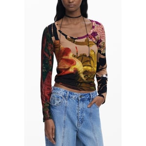 Desigual Marrone Viscosa Camiseta para Mujer