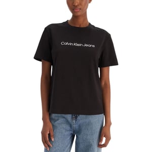 Camiseta de Algodón Negra Calvin Klein Jeans