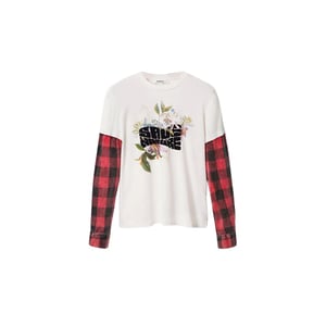 Camiseta de algodón blanca Desigual