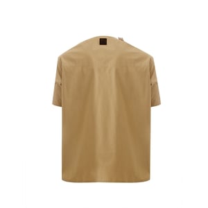 Camiseta de algodón marrón Emporio Armani