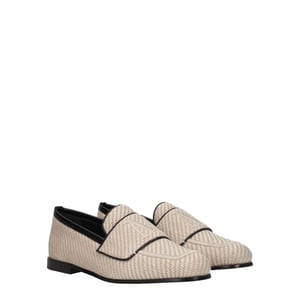 Mocasines Max Mara de Tela Beige sin Cordones