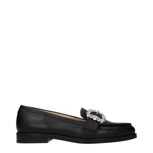 Mocasines Negros de Cuero Sin Cordones Jimmy Choo