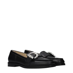 Mocasines Negros de Cuero Sin Cordones Jimmy Choo