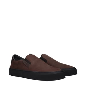 Moncler Mocasines de Piel Marrón Slip-On