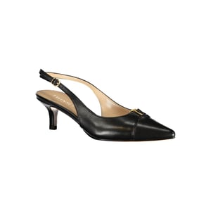 Sandalia de mujer de cuero negro Twinset