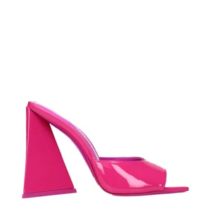 Las Sandalias de Plataforma de Cuero Rosa The Attico