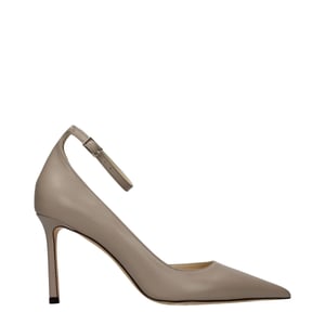 Zapatos de Tacón de Cuero Grises Jimmy Choo