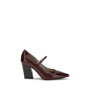 PINKO Tacones Altos de Cuero de Ternera Burdeos Bos Taurus
