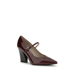 PINKO Tacones Altos de Cuero de Ternera Burdeos Bos Taurus