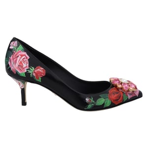 Zapatos de tacón alto de cuero negro Dolce & Gabbana