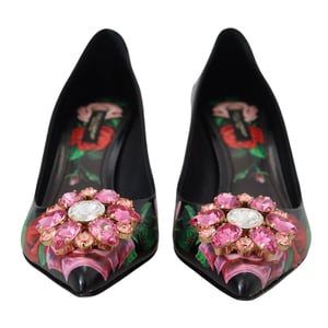 Zapatos de tacón alto de cuero negro Dolce & Gabbana