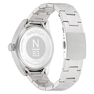 Reloj de vestir de acero inoxidable gris NAUTICA