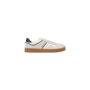 Zapatillas bajas de cuero crema Tommy Hilfiger Jeans