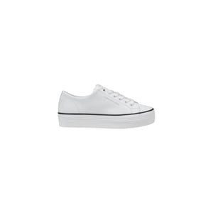 Zapatillas de plataforma de cuero en blanco y negro de Calvin Klein Jeans