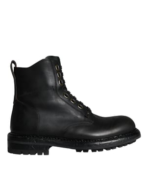 Botas de hombre de media caña con cordones negras Dolce & Gabbana