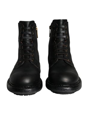 Botas de hombre de media caña con cordones negras Dolce & Gabbana