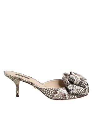 Mules de piel con punta descubierta Keira multicolores de Dolce & Gabbana