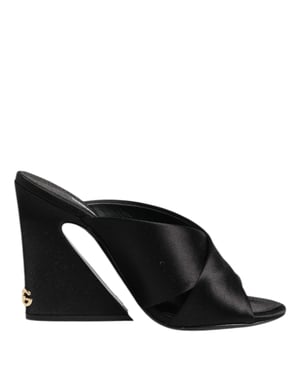 Sandalias de tacón alto Barrocas Negras Keira de Dolce & Gabbana