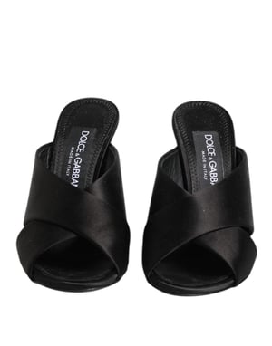 Sandalias de tacón alto Barrocas Negras Keira de Dolce & Gabbana