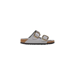 Zapatillas de cuero gris Birkenstock