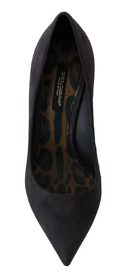 Zapatos de Tacón de Suede Gris de Dolce & Gabbana