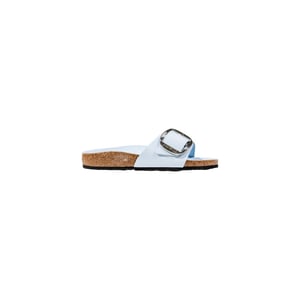 Sandalias Planas de Cuero Artificial Azul Birkenstock