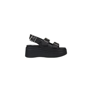 Sandalias de Plataforma de Cuero Negro Tommy Hilfiger Jeans