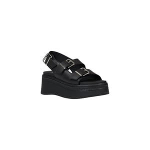 Sandalias de Plataforma de Cuero Negro Tommy Hilfiger Jeans