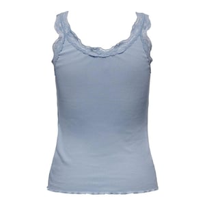Solo camisetas sin mangas de algodón azul claro