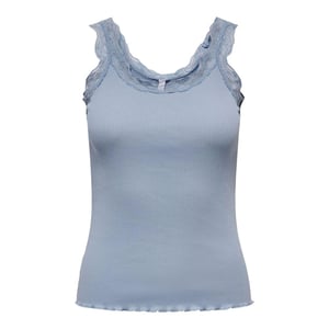 Solo camisetas sin mangas de algodón azul claro