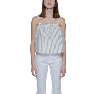 Vero Moda Camisetas Sin Mangas de Algodón Orgánico Beiges