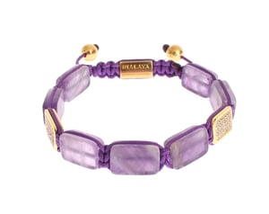Pulsera Nialaya CZ Ágata Amatista Gold 18K 925