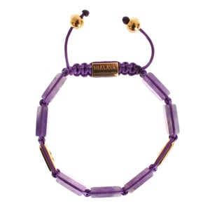 Pulsera Nialaya CZ Ágata Amatista Gold 18K 925