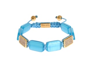 Pulsera Nialaya CZ Ópalo 18K Oro 925