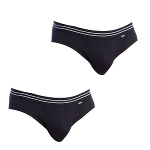 Paquete de 2 slips de algodón stretch de tela transpirable D6577 para hombre, diseño cómodo y fresco.